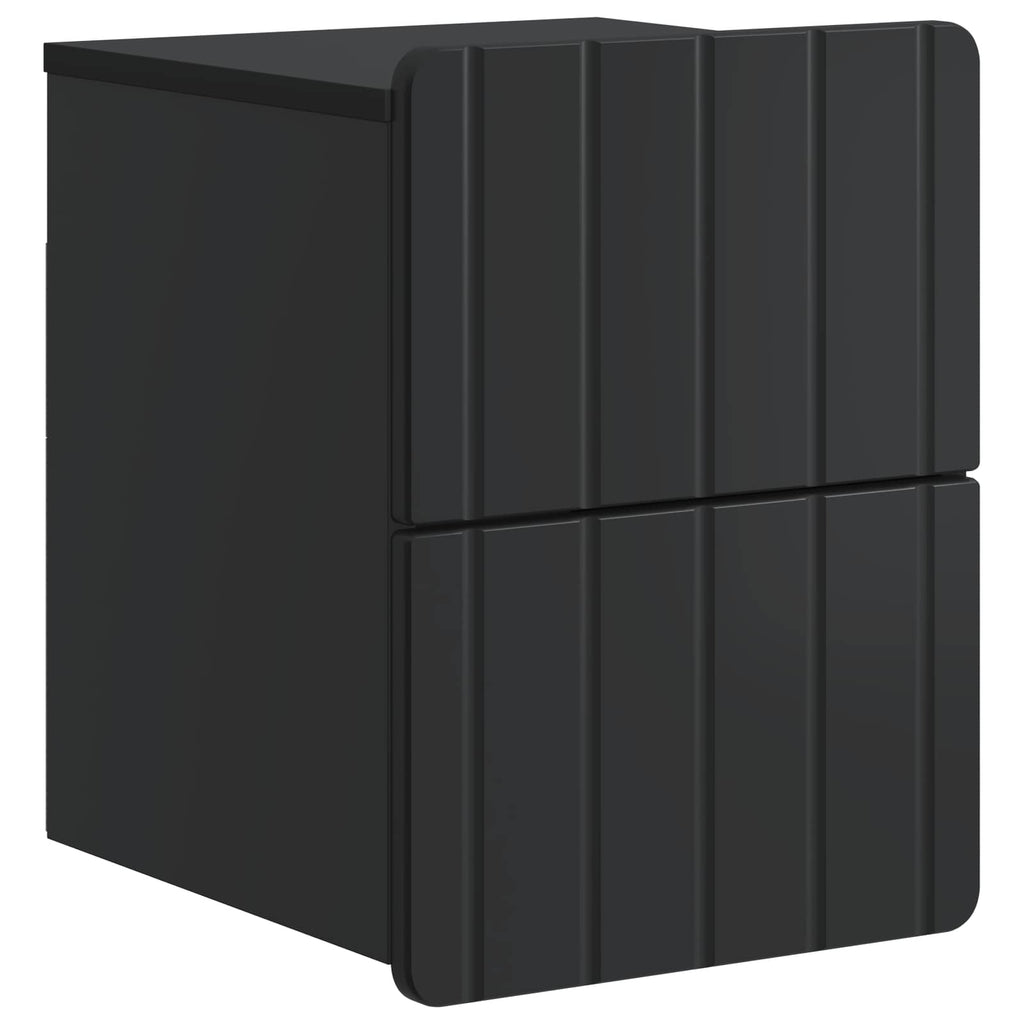 Wandmontierter Nachttisch 2 pcs Schwarz 33 x 34,5 x 43 cm