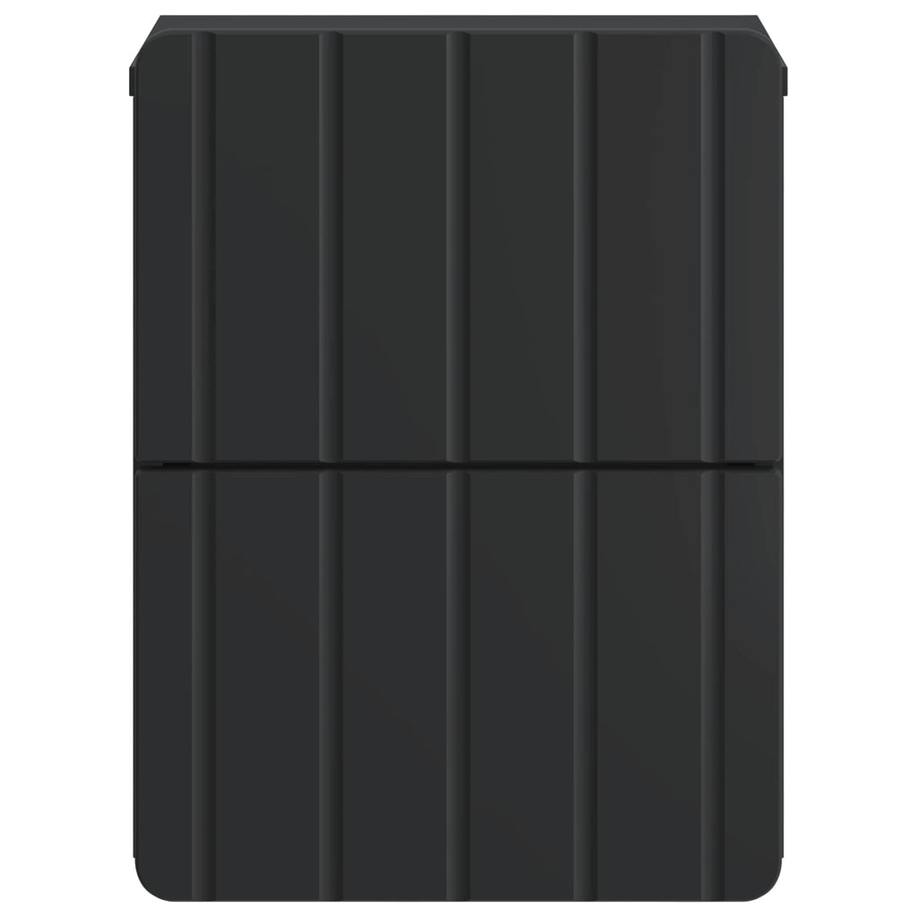 Wandmontierter Nachttisch 2 pcs Schwarz 33 x 34,5 x 43 cm