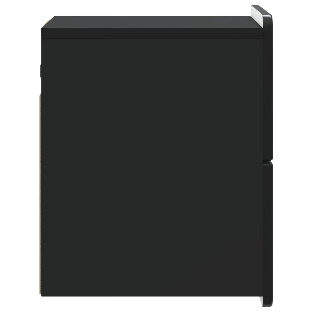 Wandmontierter Nachttisch 2 pcs Schwarz 33 x 34,5 x 43 cm