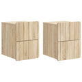 Wandmontierter Nachttisch 2 pcs Sonoma-Eiche 33 x 34,5 x 43 cm