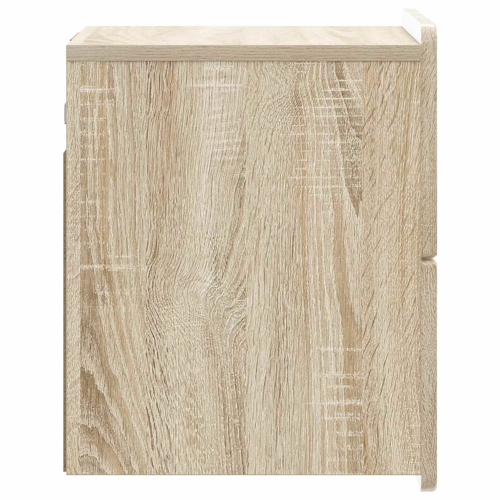 Wandmontierter Nachttisch 2 pcs Sonoma-Eiche 33 x 34,5 x 43 cm