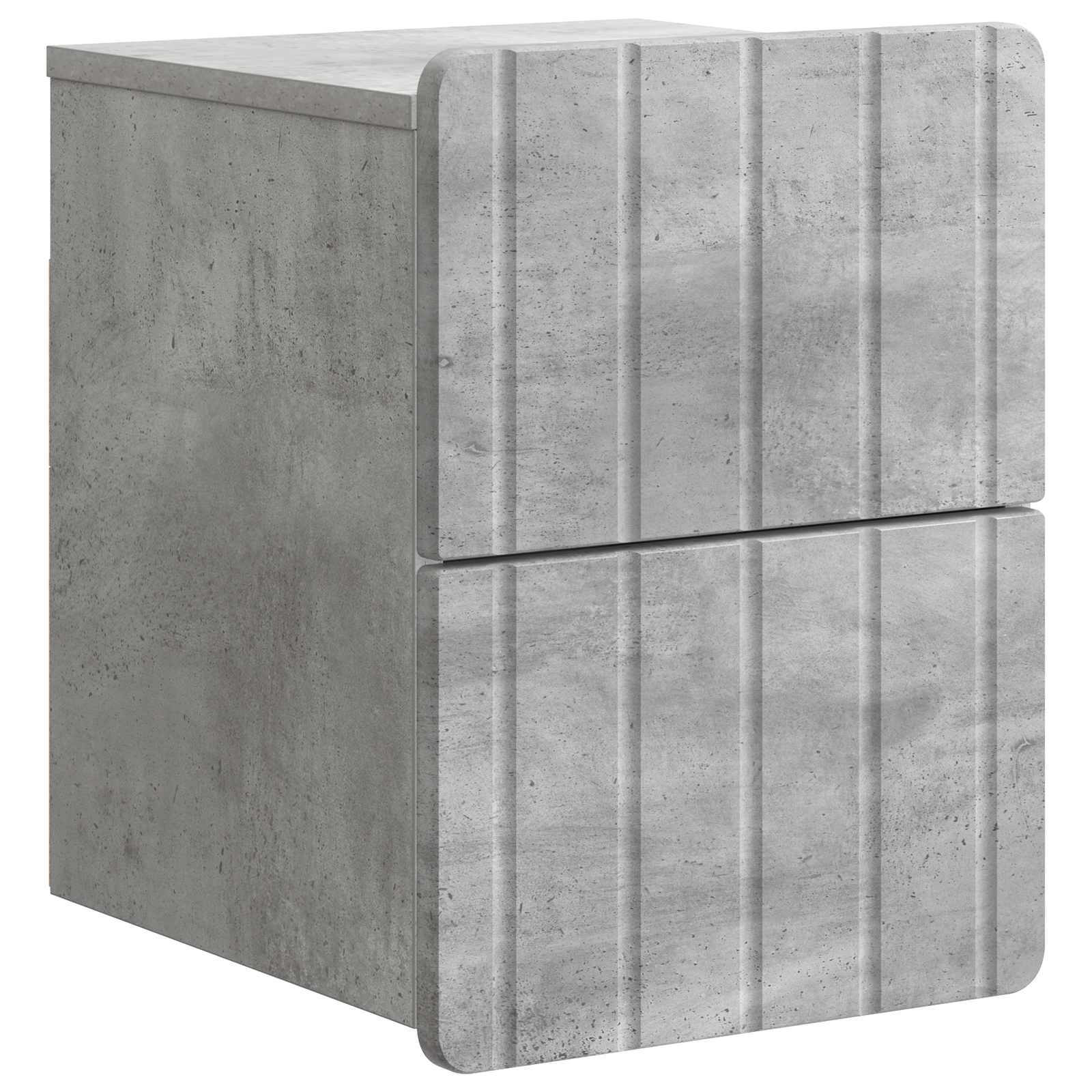 Wandmontierter Nachttisch Betongrau 33 x 34,5 x 43 cm