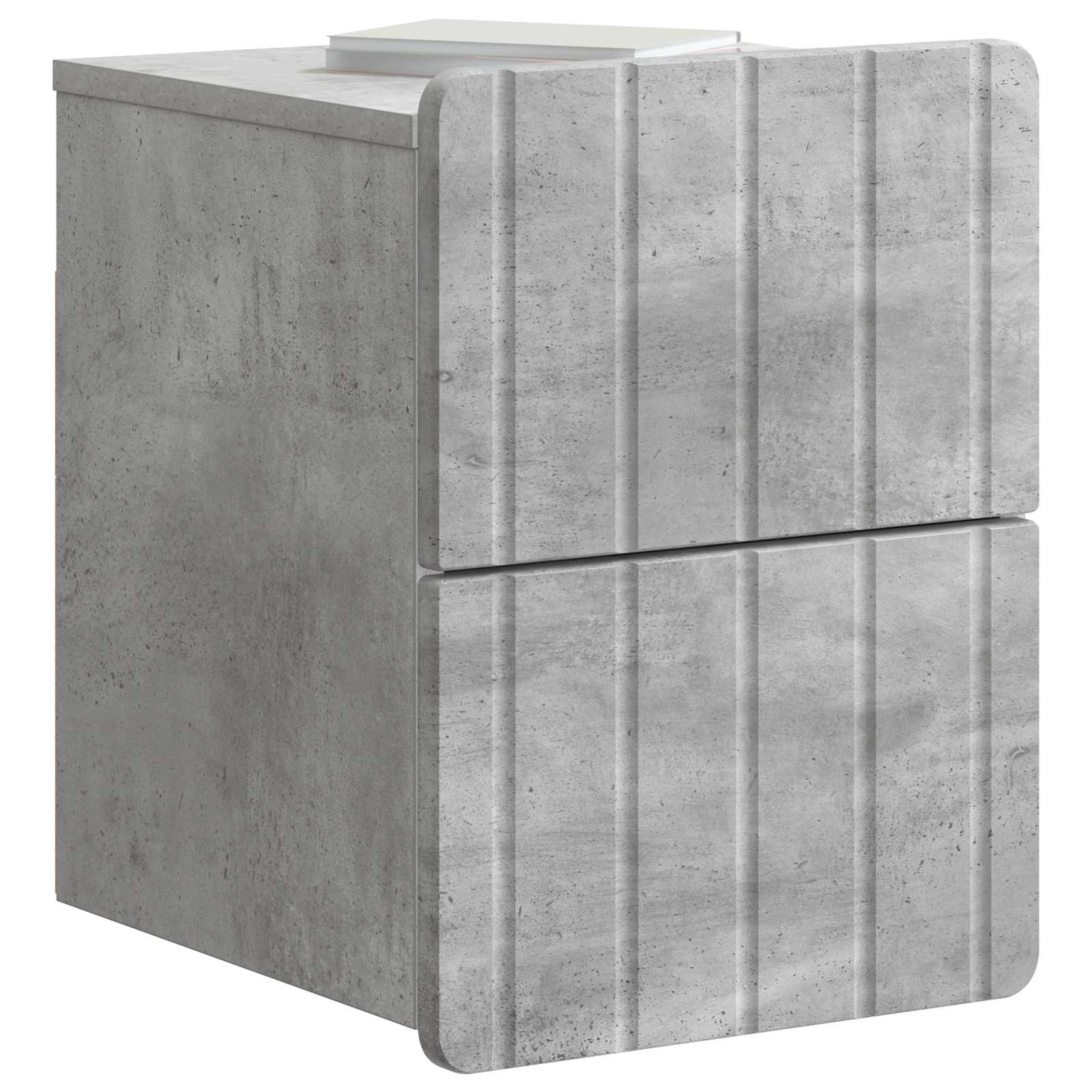 Wandmontierter Nachttisch Betongrau 33 x 34,5 x 43 cm