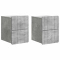 Wandmontierter Nachttisch 2 pcs Betongrau 33 x 34,5 x 43 cm