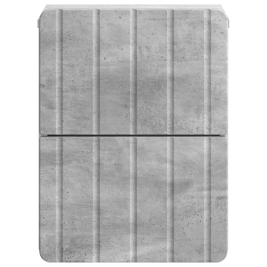 Wandmontierter Nachttisch 2 pcs Betongrau 33 x 34,5 x 43 cm