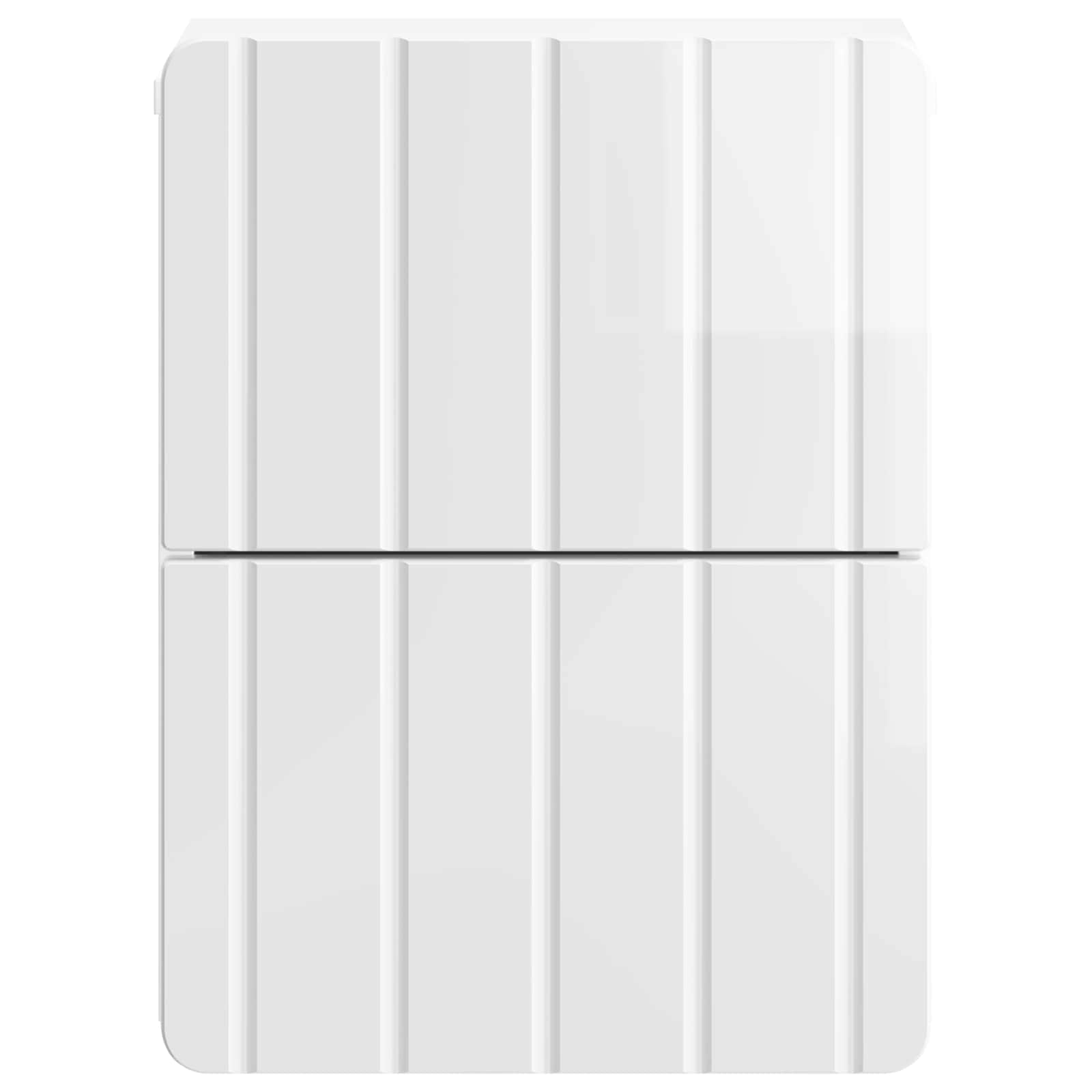 Wandmontierter Nachttisch 2 pcs Hochglanz Weiß Holzwerkstoff