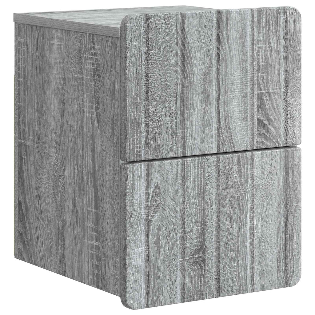 Wandmontierter Nachttisch Graues Sonoma 33 x 34,5 x 43 cm
