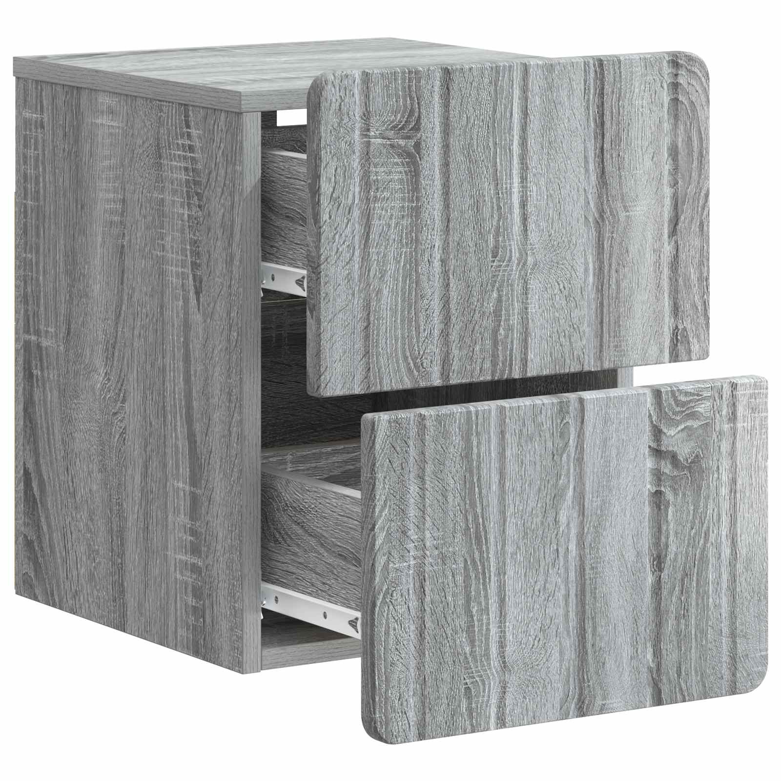 Wandmontierter Nachttisch Graues Sonoma 33 x 34,5 x 43 cm