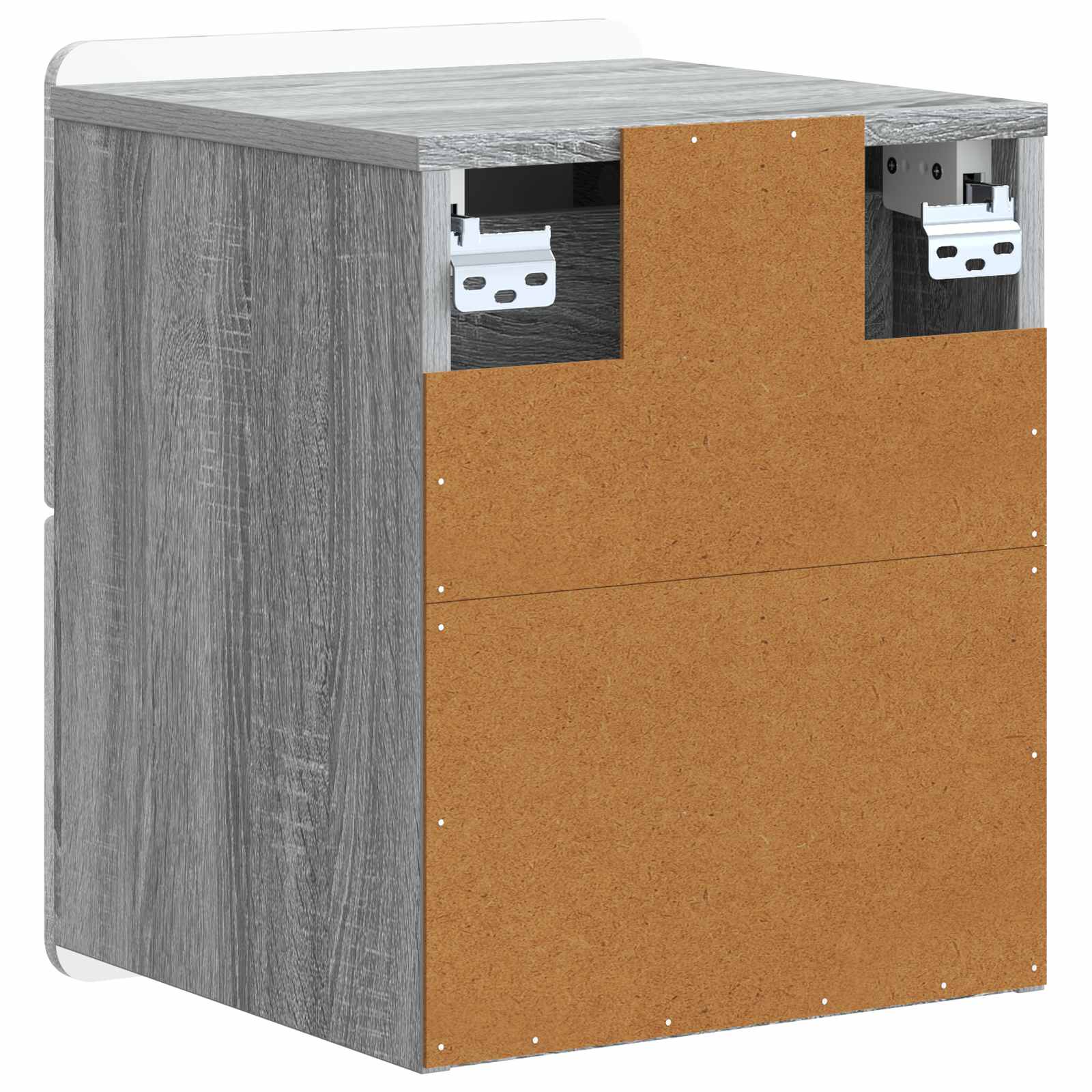 Wandmontierter Nachttisch Graues Sonoma 33 x 34,5 x 43 cm
