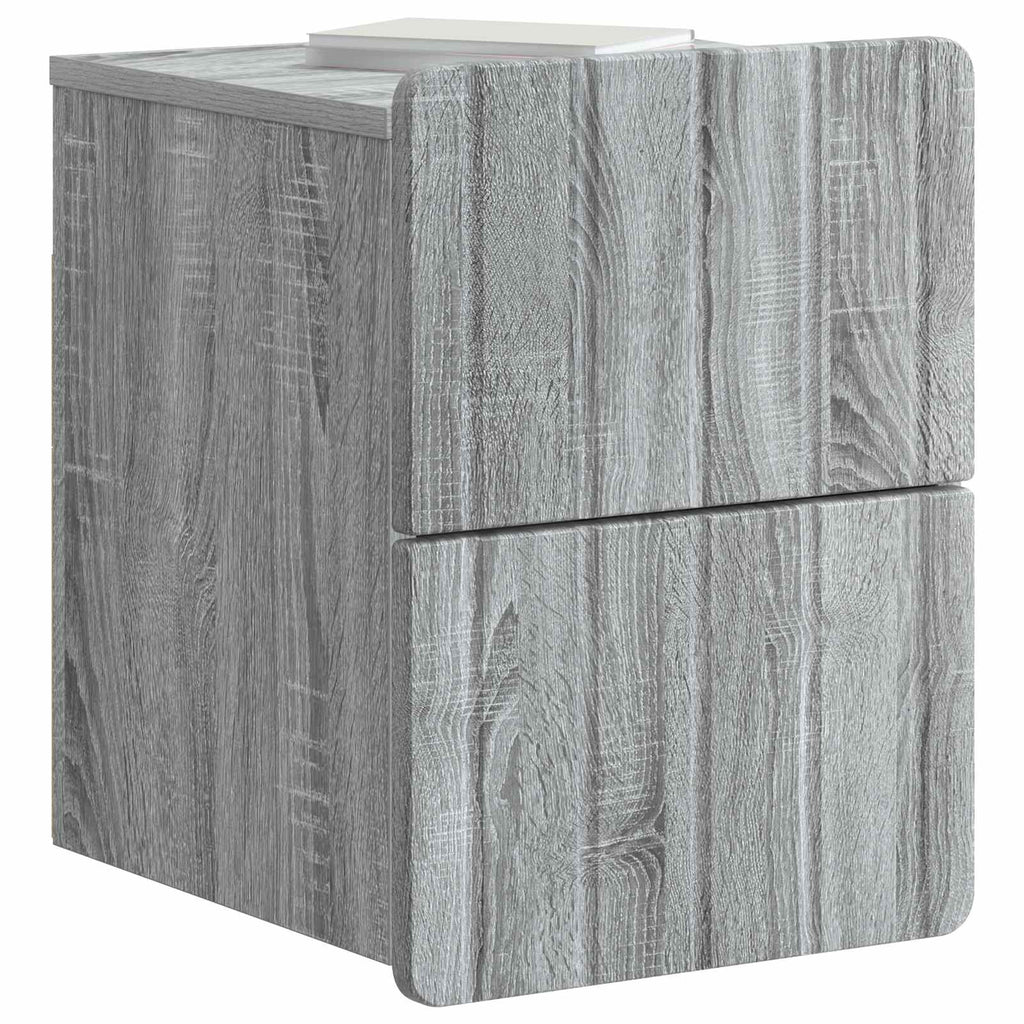 Wandmontierter Nachttisch Graues Sonoma 33 x 34,5 x 43 cm