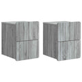 Wandmontierter Nachttisch 2 pcs Graues Sonoma 33 x 34,5 x 43 cm