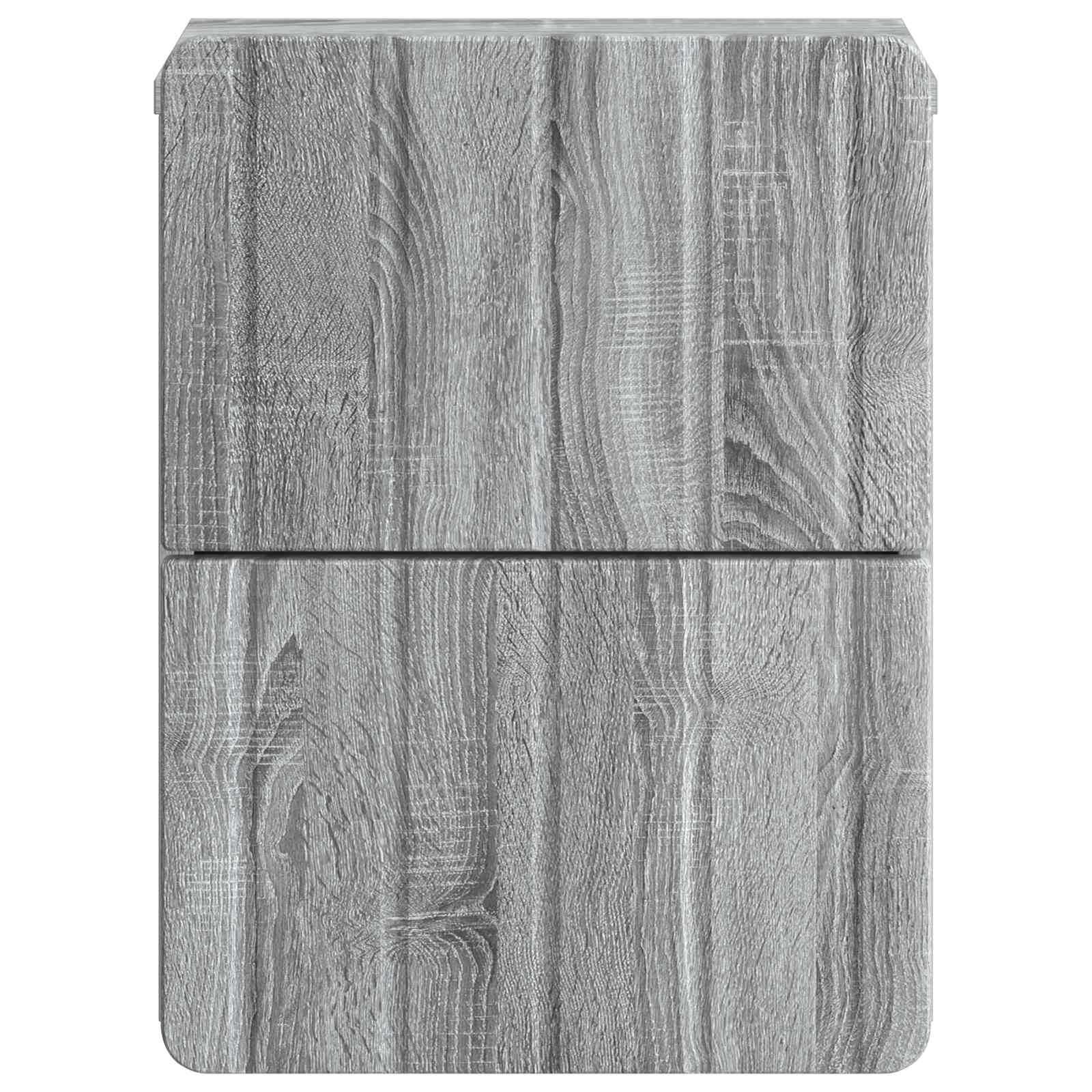 Wandmontierter Nachttisch 2 pcs Graues Sonoma 33 x 34,5 x 43 cm
