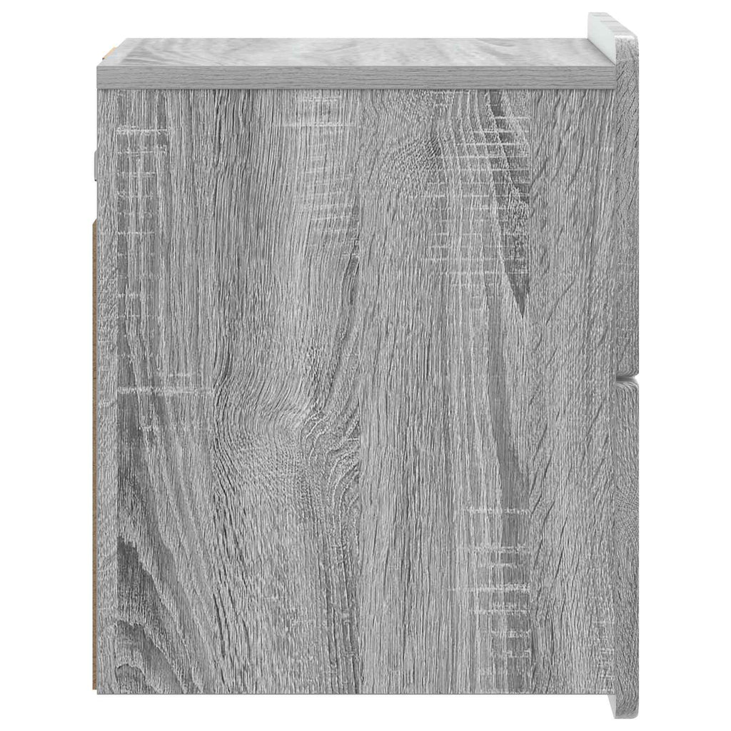 Wandmontierter Nachttisch 2 pcs Graues Sonoma 33 x 34,5 x 43 cm