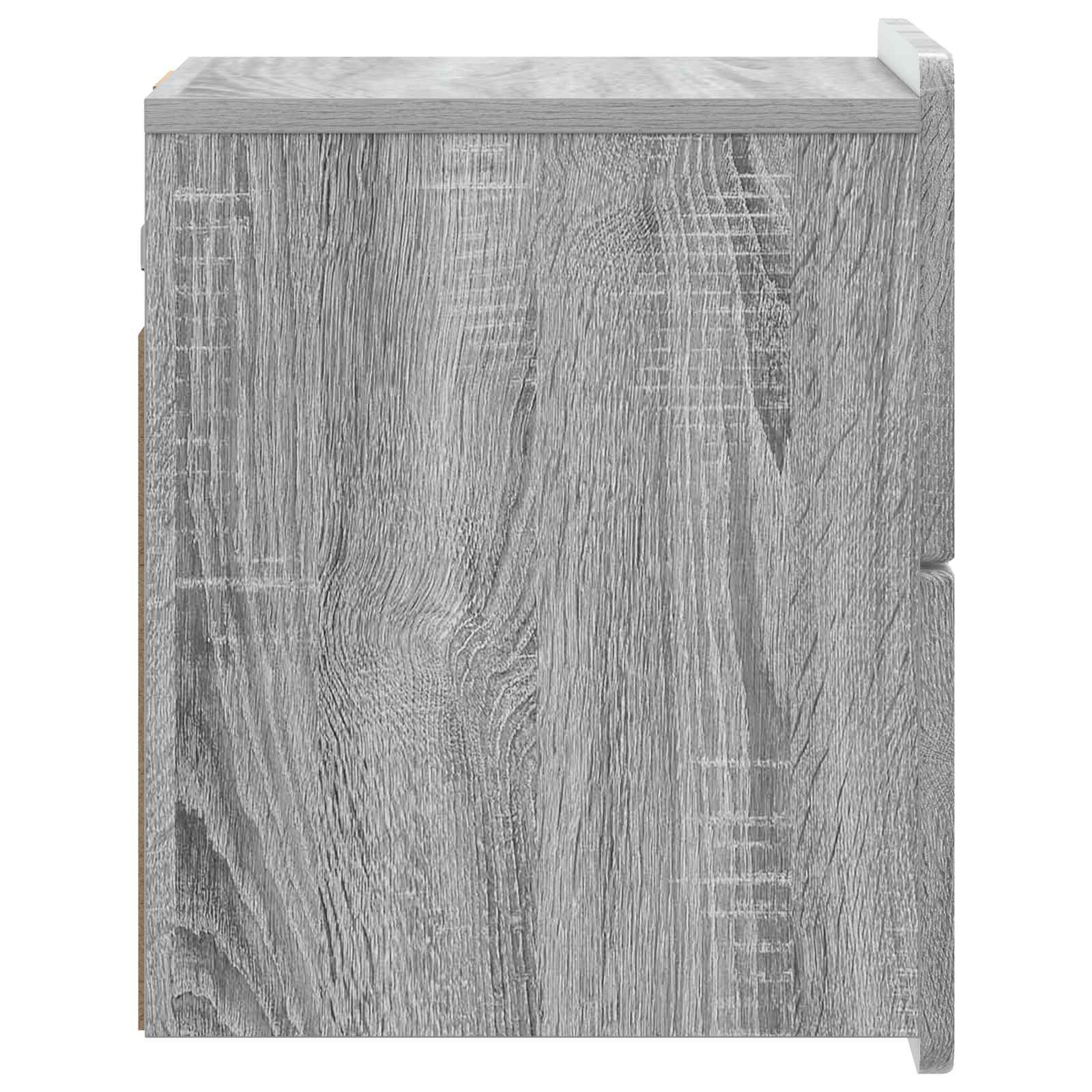 Wandmontierter Nachttisch 2 pcs Graues Sonoma 33 x 34,5 x 43 cm