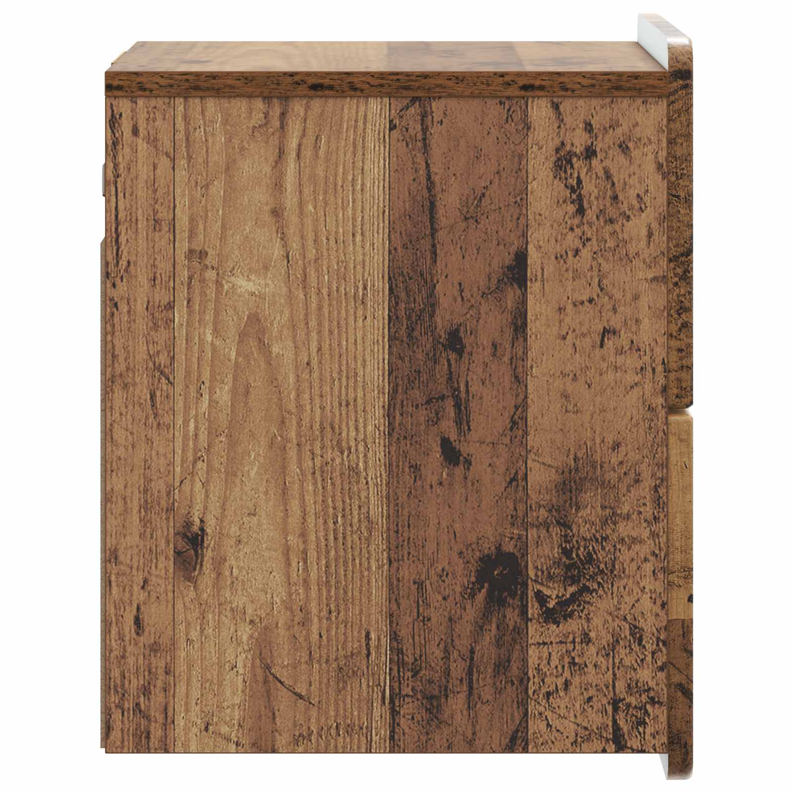 Wandmontierter Nachttisch Altholz 33 x 34,5 x 43 cm