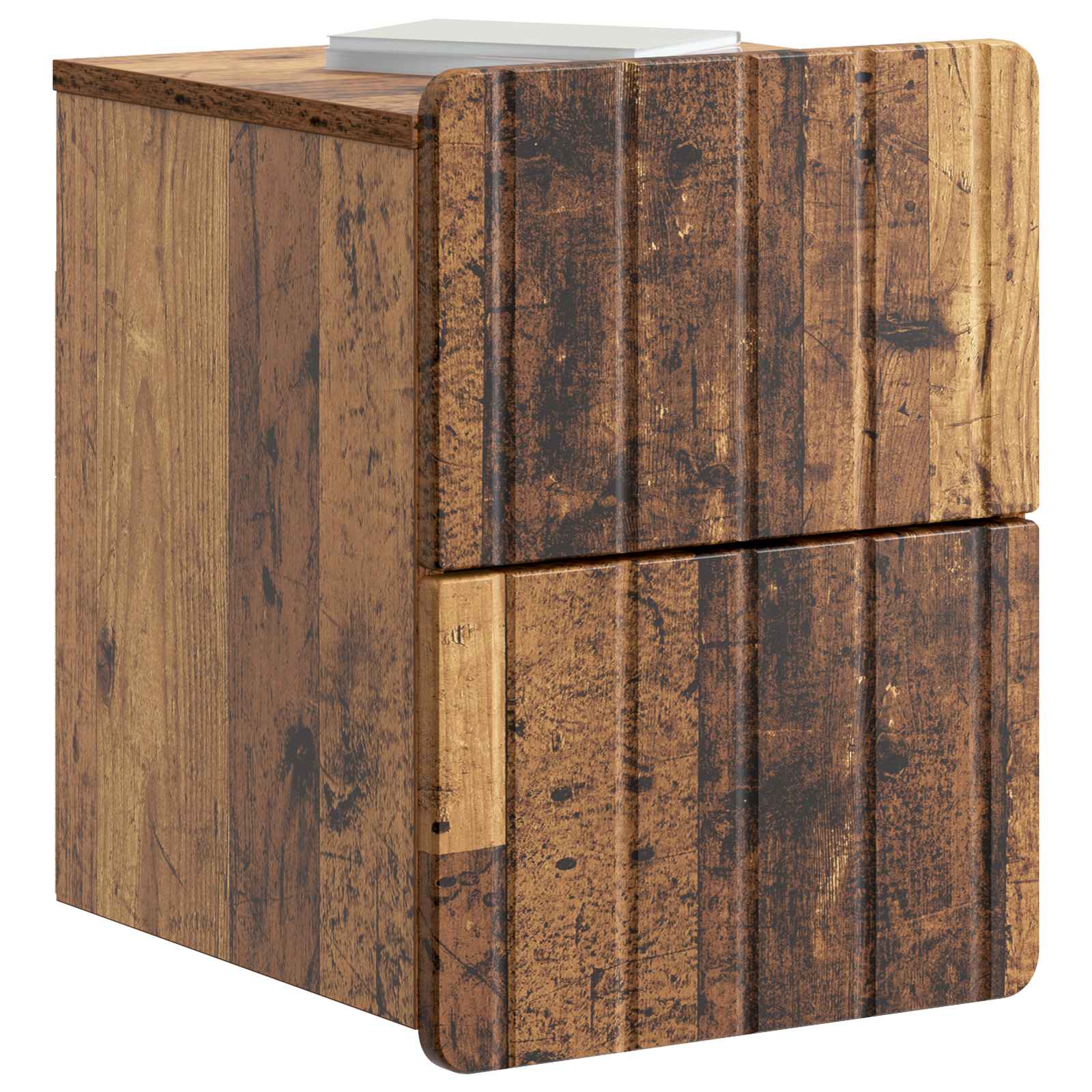 Wandmontierter Nachttisch 2 pcs Altholz 33 x 34,5 x 43 cm