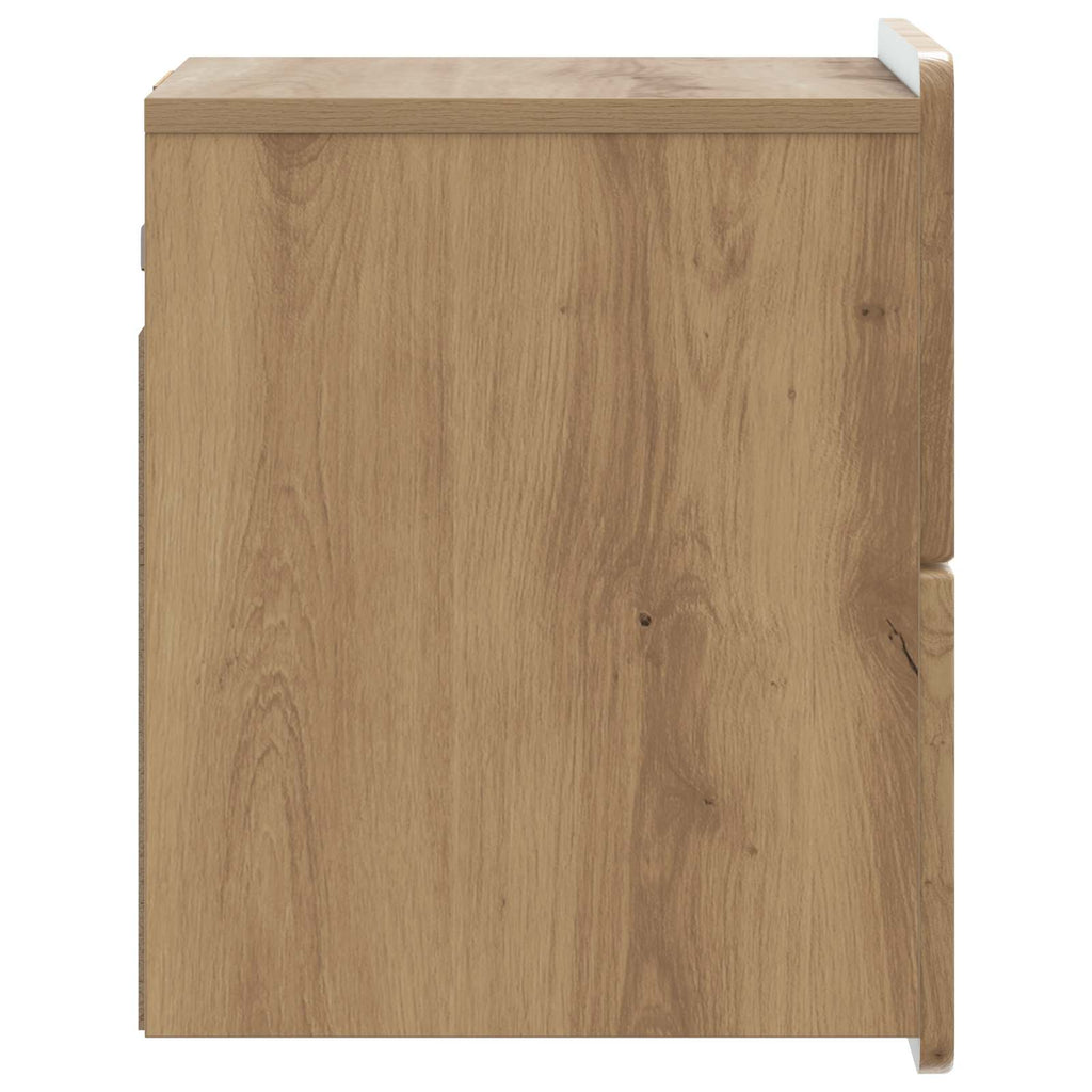Wandmontierter Nachttisch Artisan-Eiche 33 x 34,5 x 43 cm