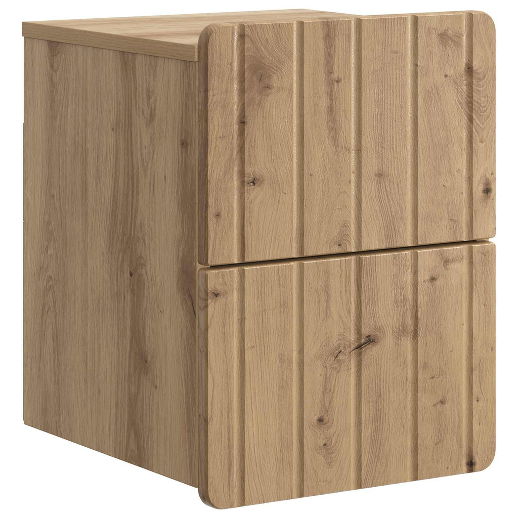 Wandmontierter Nachttisch 2 pcs Artisan-Eiche 33 x 34,5 x 43 cm