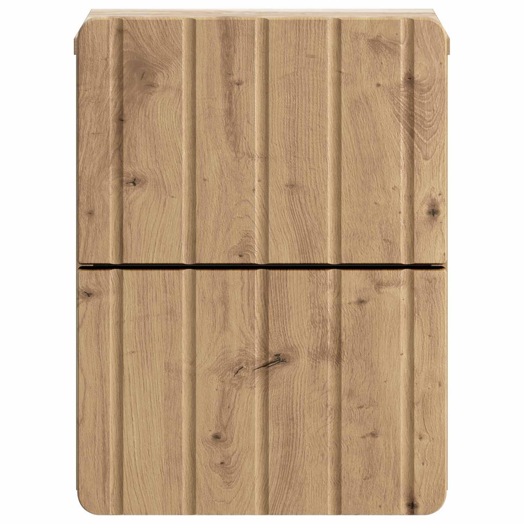 Wandmontierter Nachttisch 2 pcs Artisan-Eiche 33 x 34,5 x 43 cm