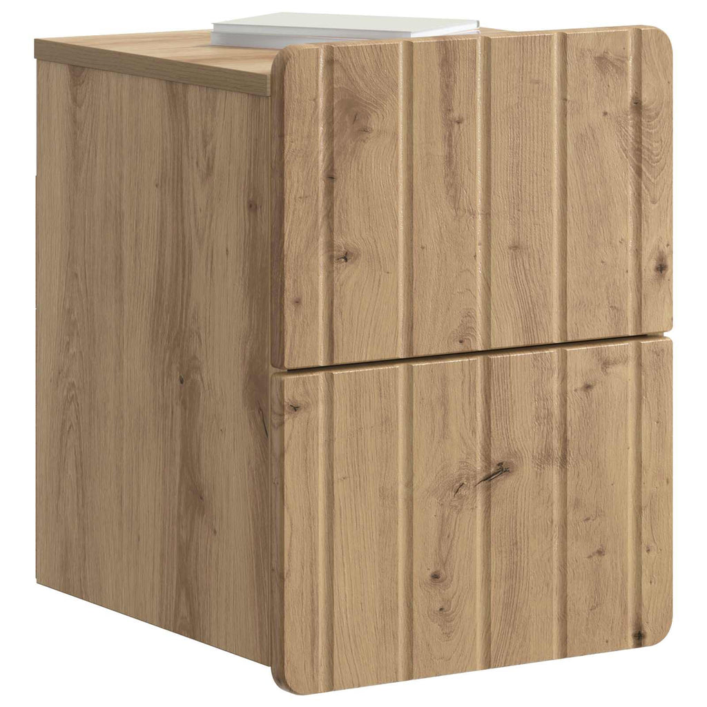 Wandmontierter Nachttisch 2 pcs Artisan-Eiche 33 x 34,5 x 43 cm