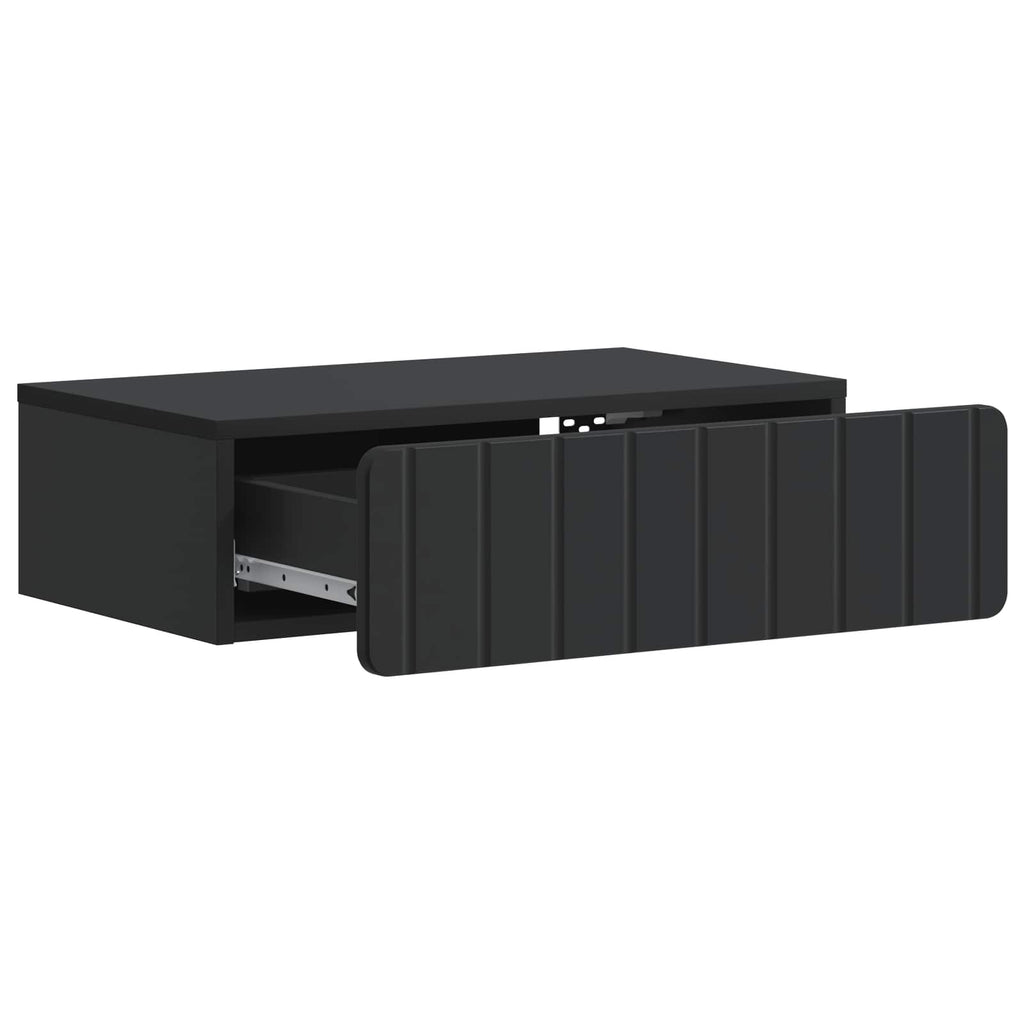 Wandmontierter Beistelltisch Schwarz 59 x 34,5 x 17 cm