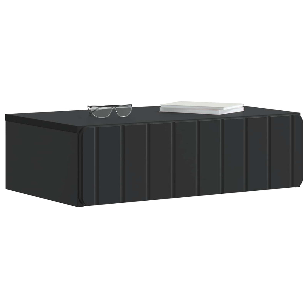 Wandmontierter Beistelltisch Schwarz 59 x 34,5 x 17 cm