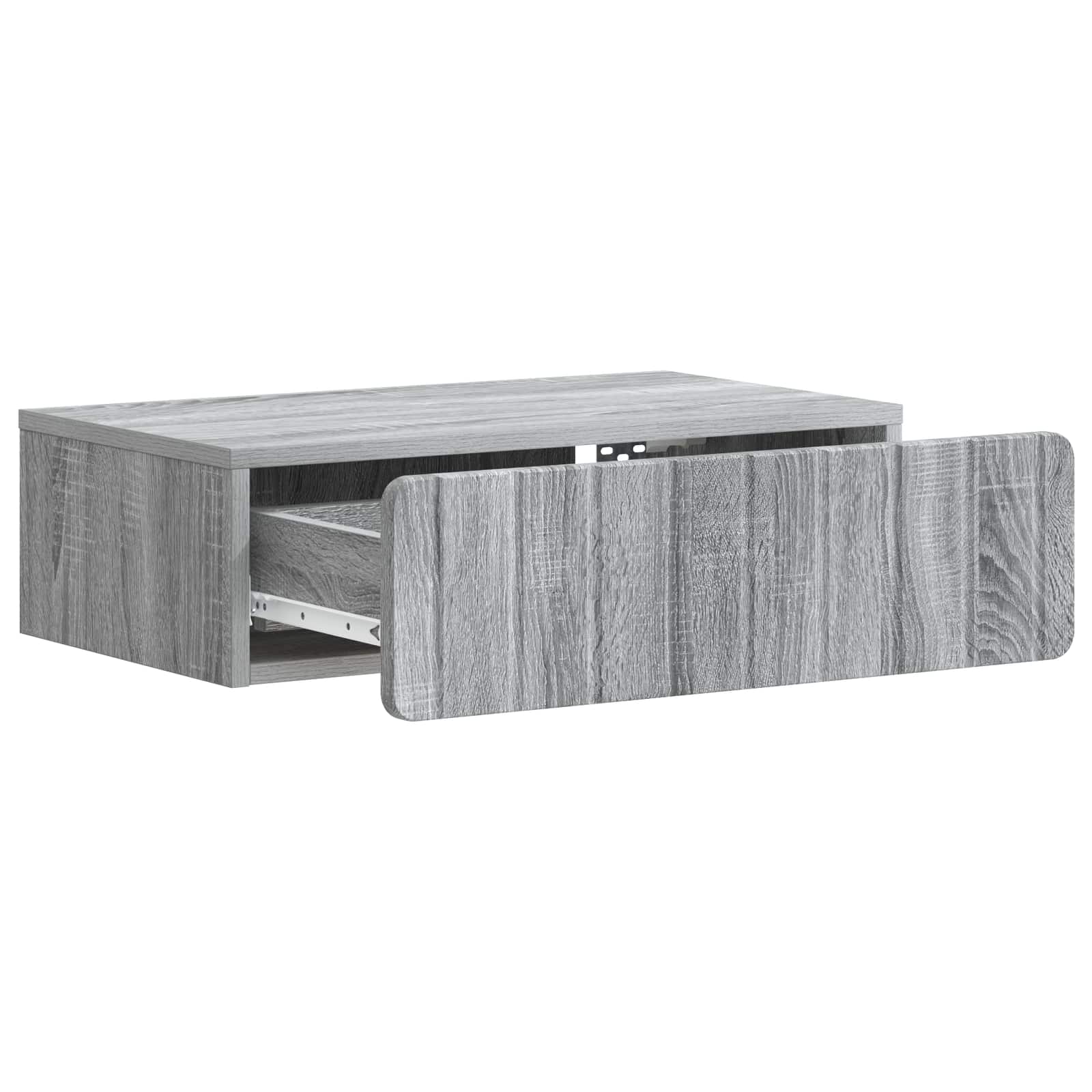 Wandmontierter Beistelltisch Graues Sonoma 59 x 34,5 x 17 cm