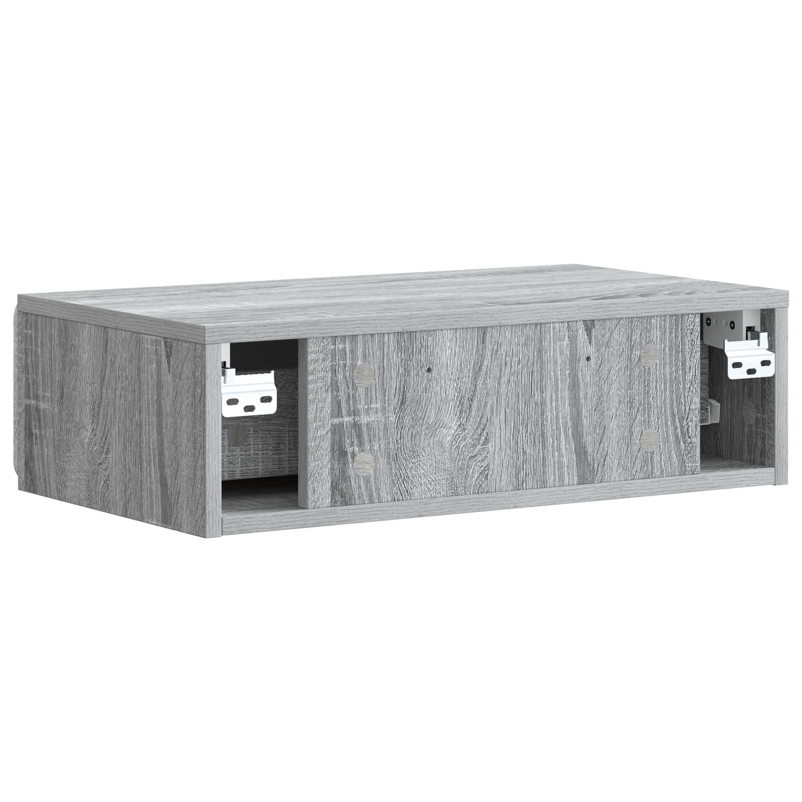 Wandmontierter Beistelltisch Graues Sonoma 59 x 34,5 x 17 cm
