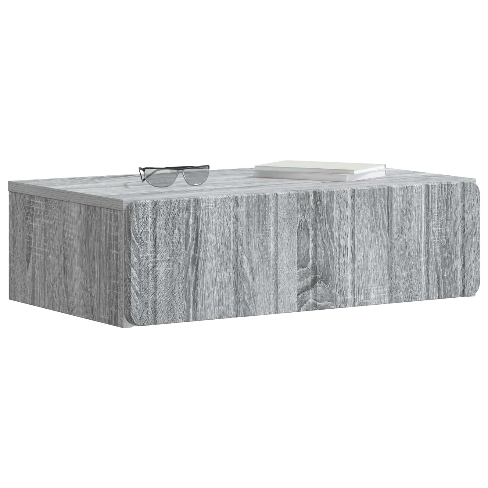 Wandmontierter Beistelltisch Graues Sonoma 59 x 34,5 x 17 cm