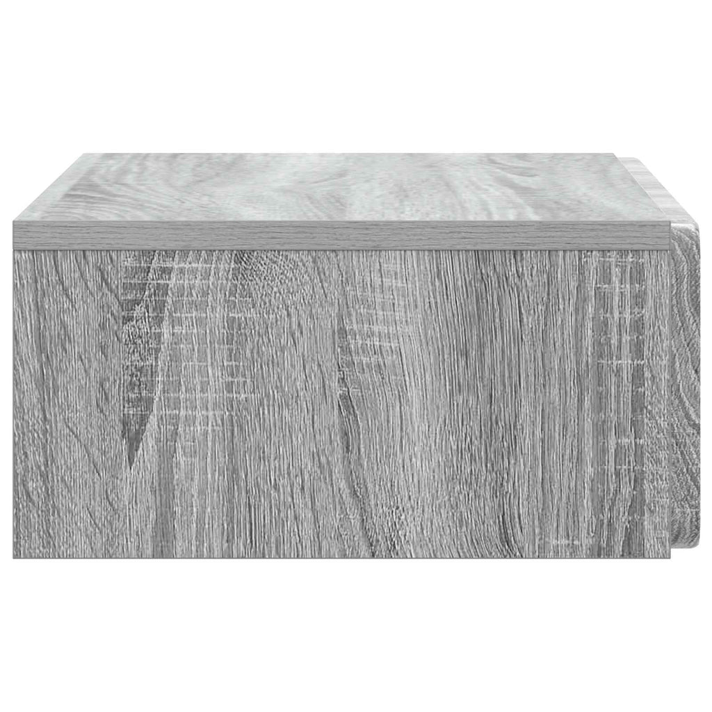 Wandmontierter Beistelltisch Graues Sonoma 59 x 34,5 x 17 cm