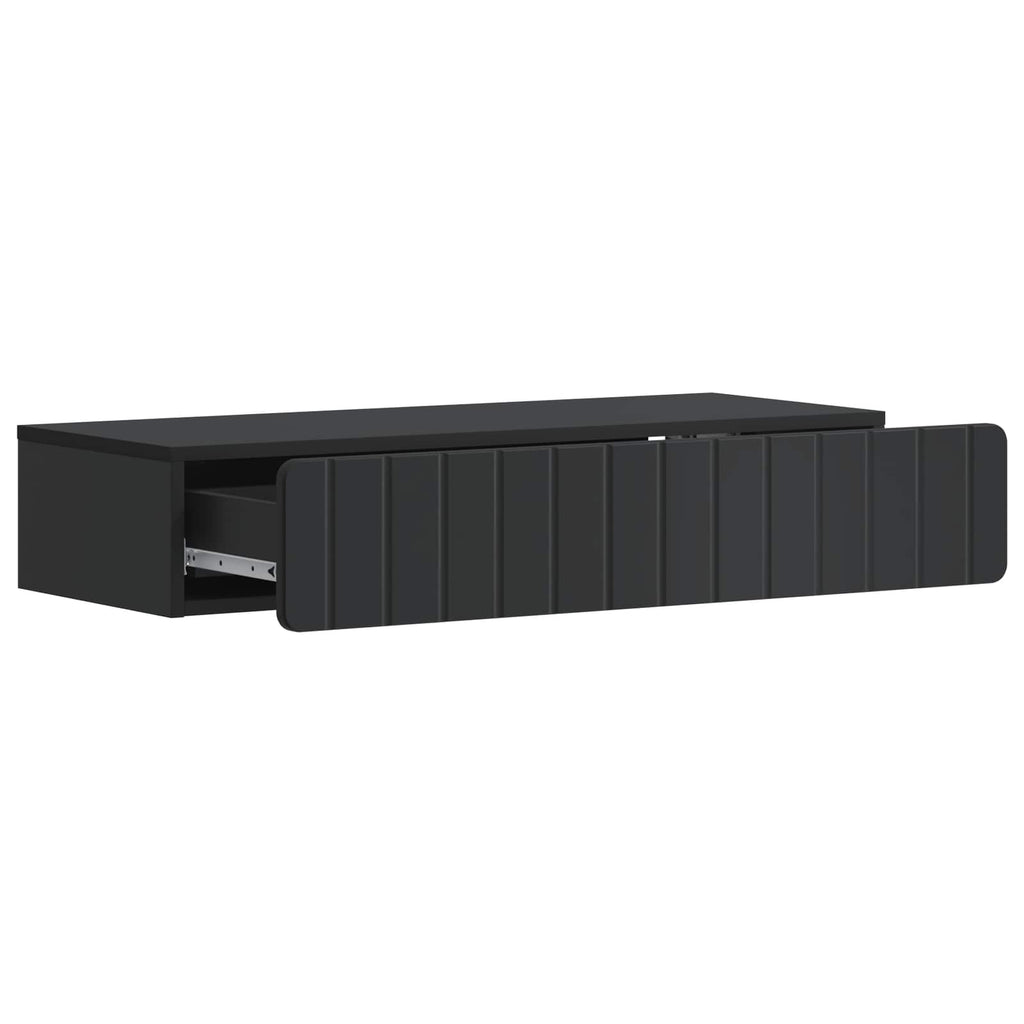 Wandmontierter Beistelltisch Schwarz 87,5 x 34,5 x 17 cm