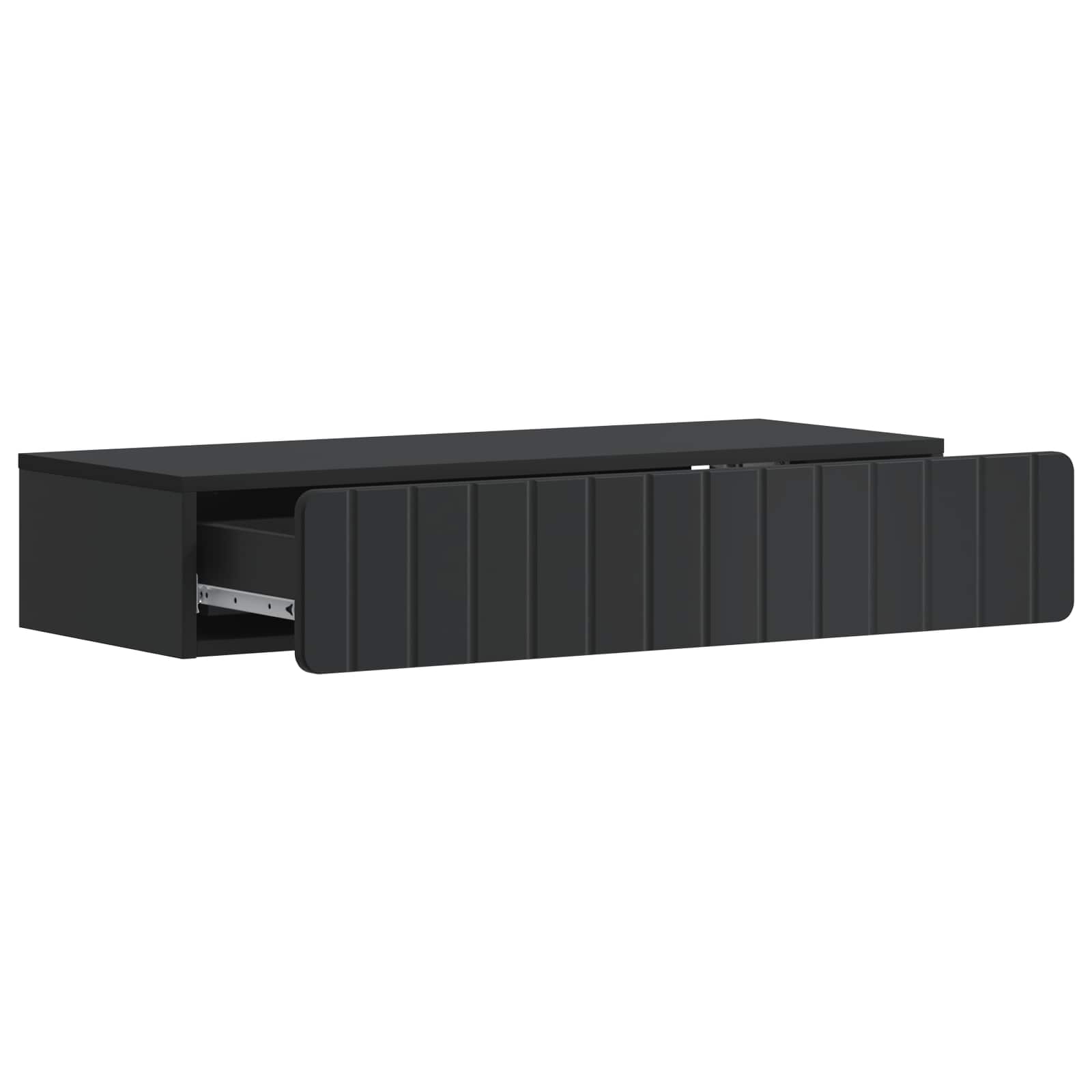 Wandmontierter Beistelltisch Schwarz 87,5 x 34,5 x 17 cm