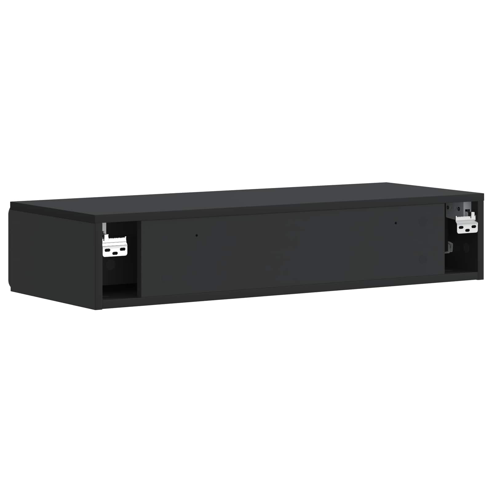 Wandmontierter Beistelltisch Schwarz 87,5 x 34,5 x 17 cm