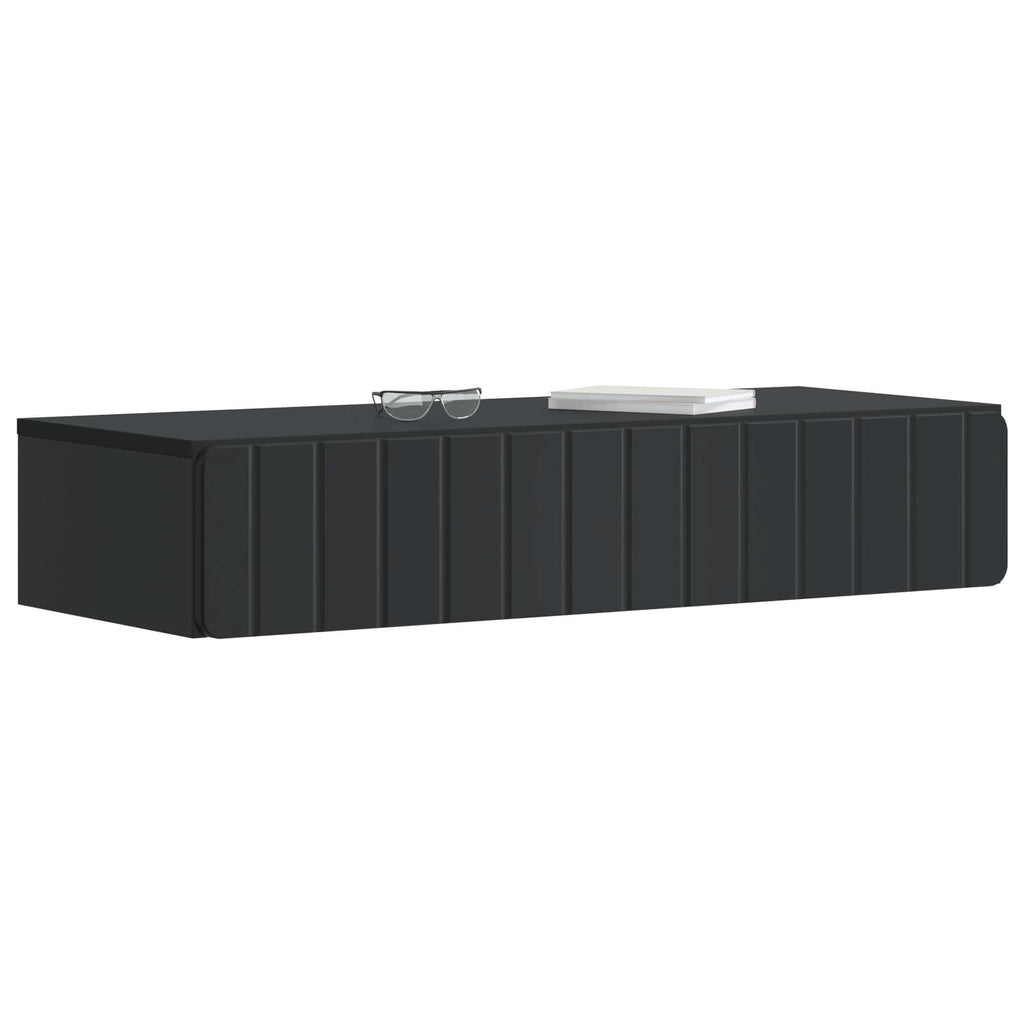 Wandmontierter Beistelltisch Schwarz 87,5 x 34,5 x 17 cm