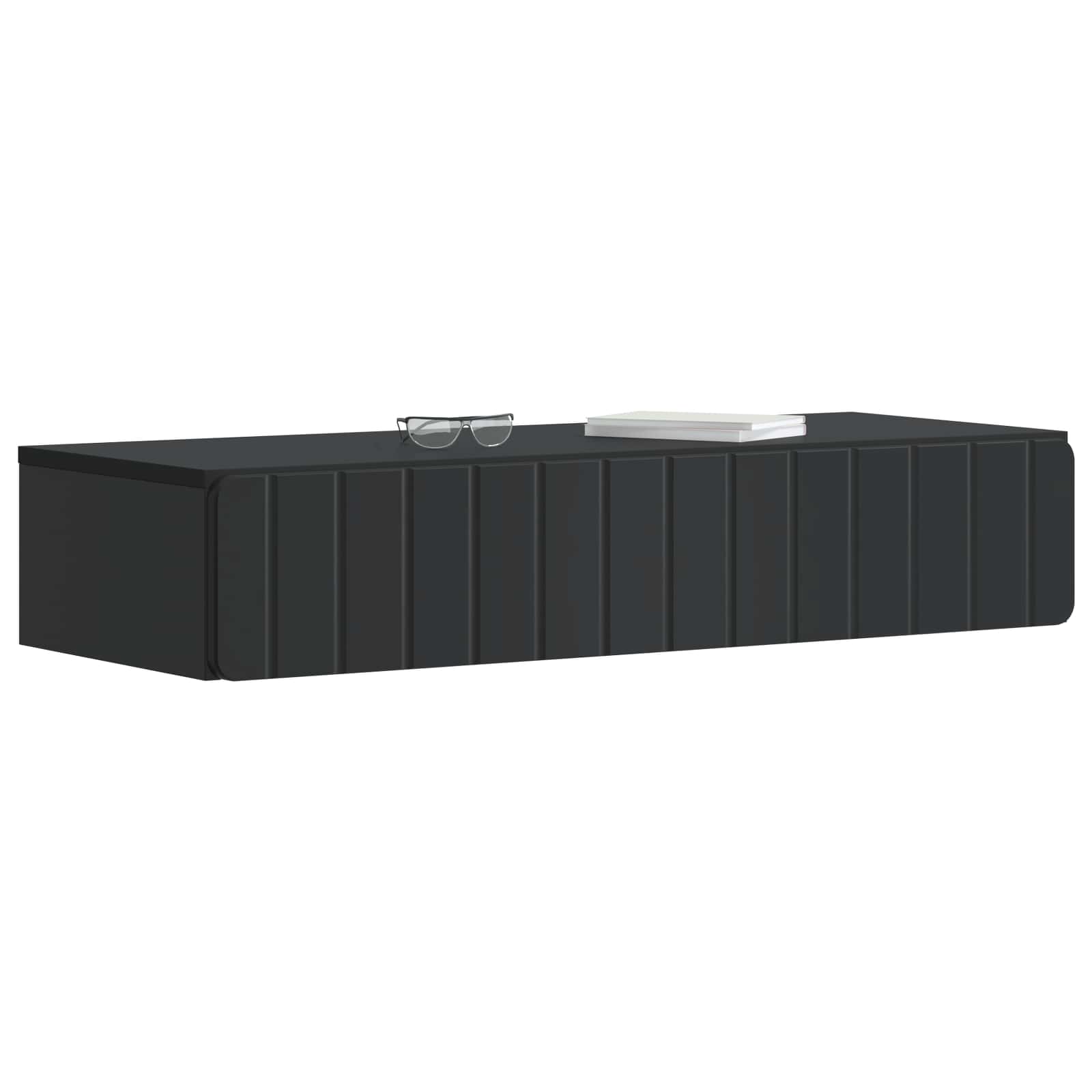 Wandmontierter Beistelltisch Schwarz 87,5 x 34,5 x 17 cm