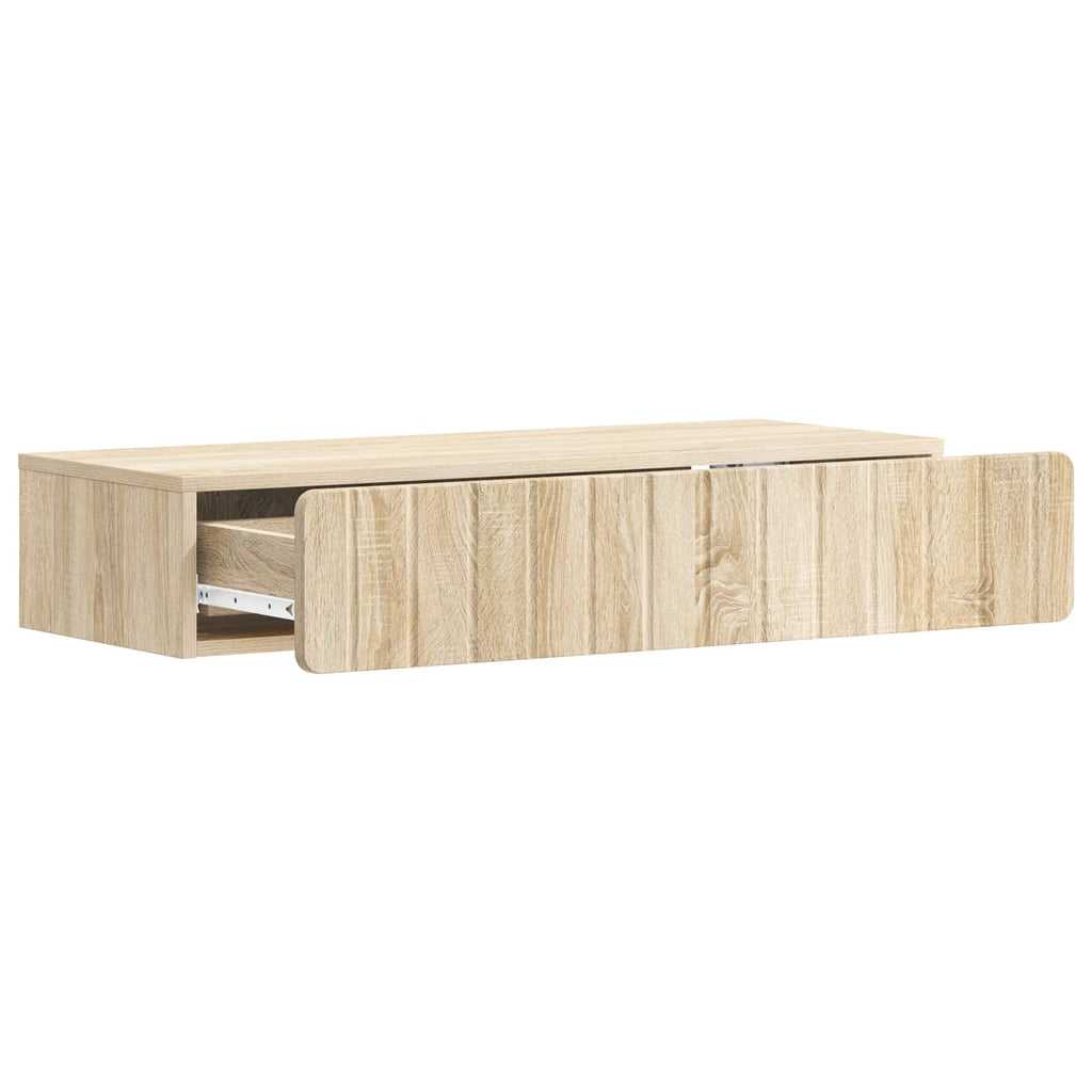 Wandmontierter Beistelltisch Sonoma-Eiche 87,5 x 34,5 x 17 cm