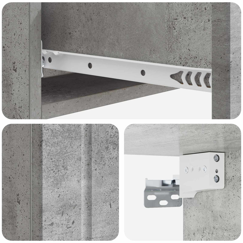 Wandmontierter Beistelltisch Betongrau 87,5 x 34,5 x 17 cm