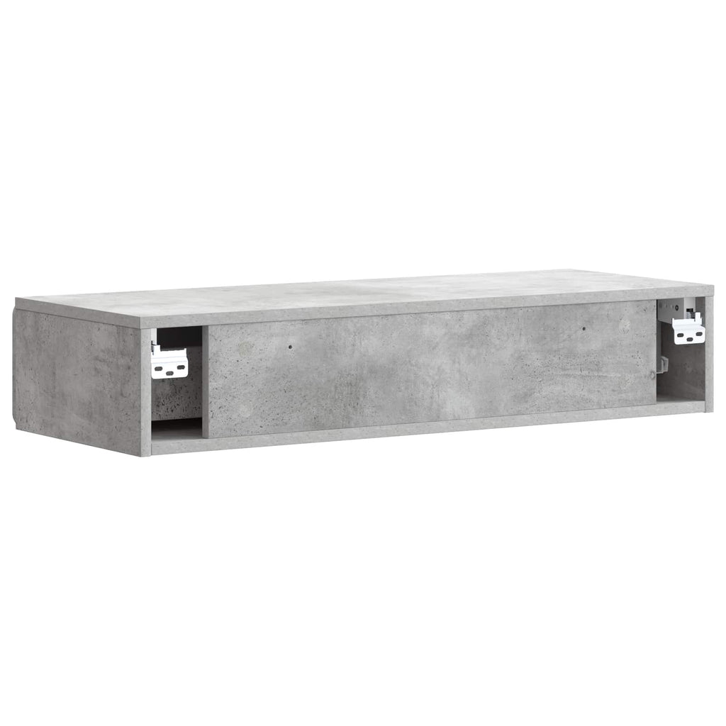 Wandmontierter Beistelltisch Betongrau 87,5 x 34,5 x 17 cm