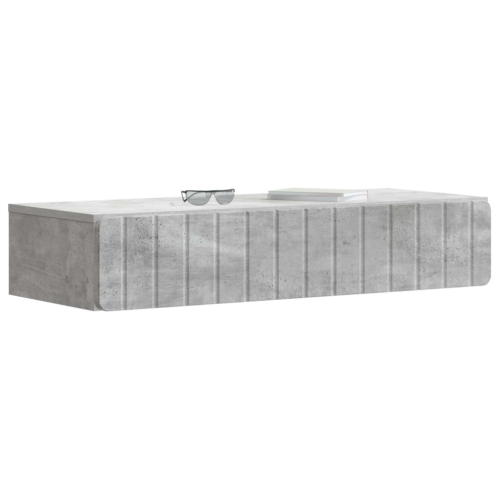 Wandmontierter Beistelltisch Betongrau 87,5 x 34,5 x 17 cm