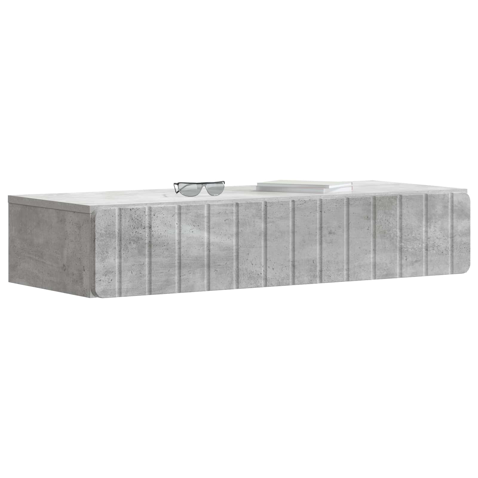 Wandmontierter Beistelltisch Betongrau 87,5 x 34,5 x 17 cm