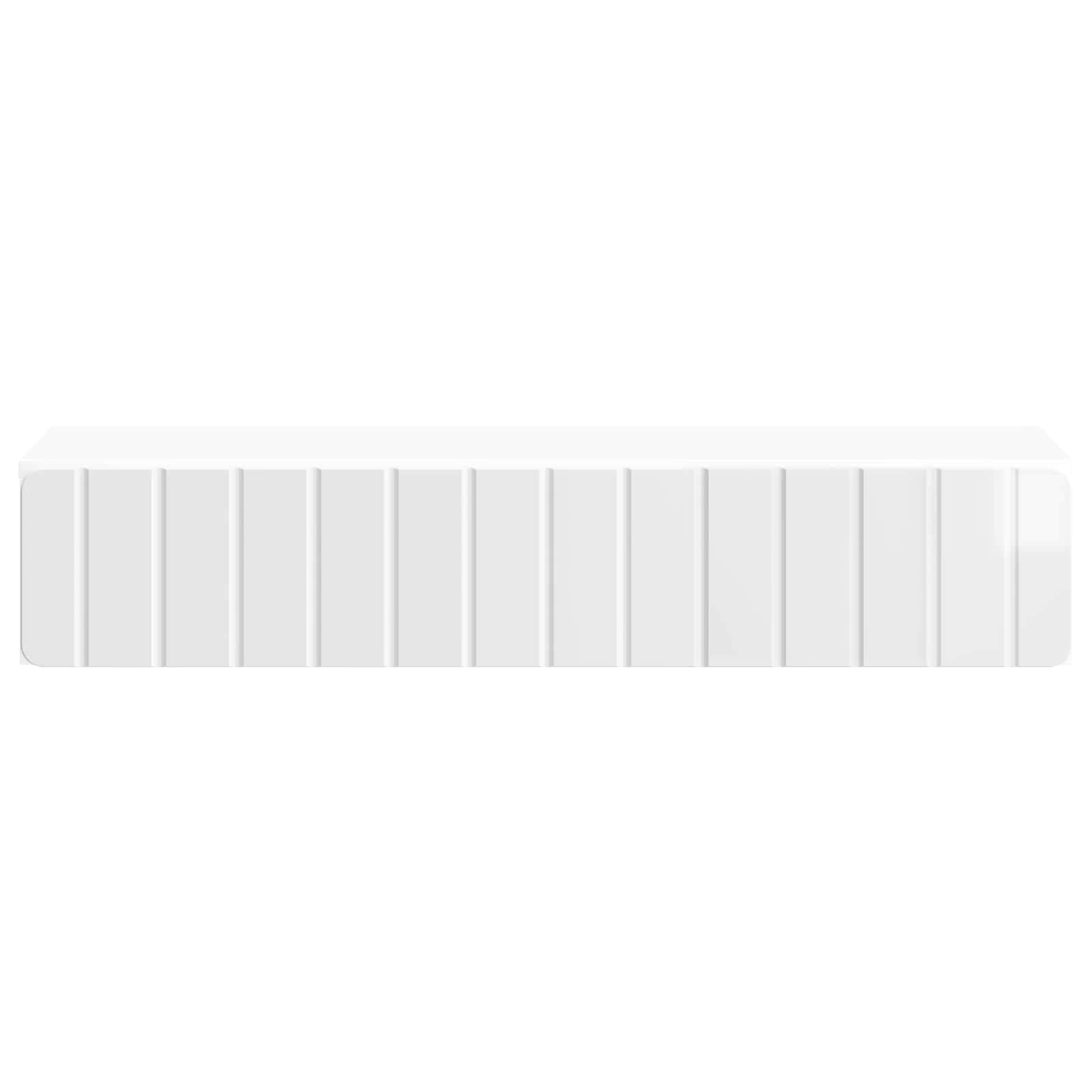 Wandmontierter Beistelltisch Hochglanz Weiß 87,5 x 34,5 x 17 cm