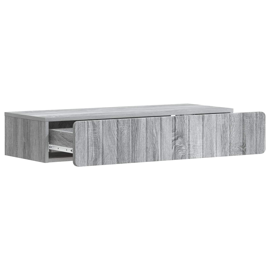 Wandmontierter Beistelltisch Graues Sonoma 87,5 x 34,5 x 17 cm
