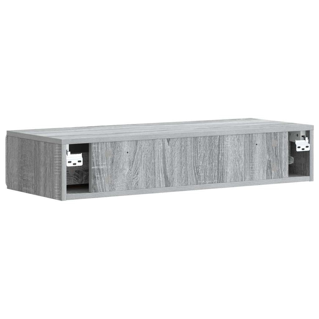 Wandmontierter Beistelltisch Graues Sonoma 87,5 x 34,5 x 17 cm