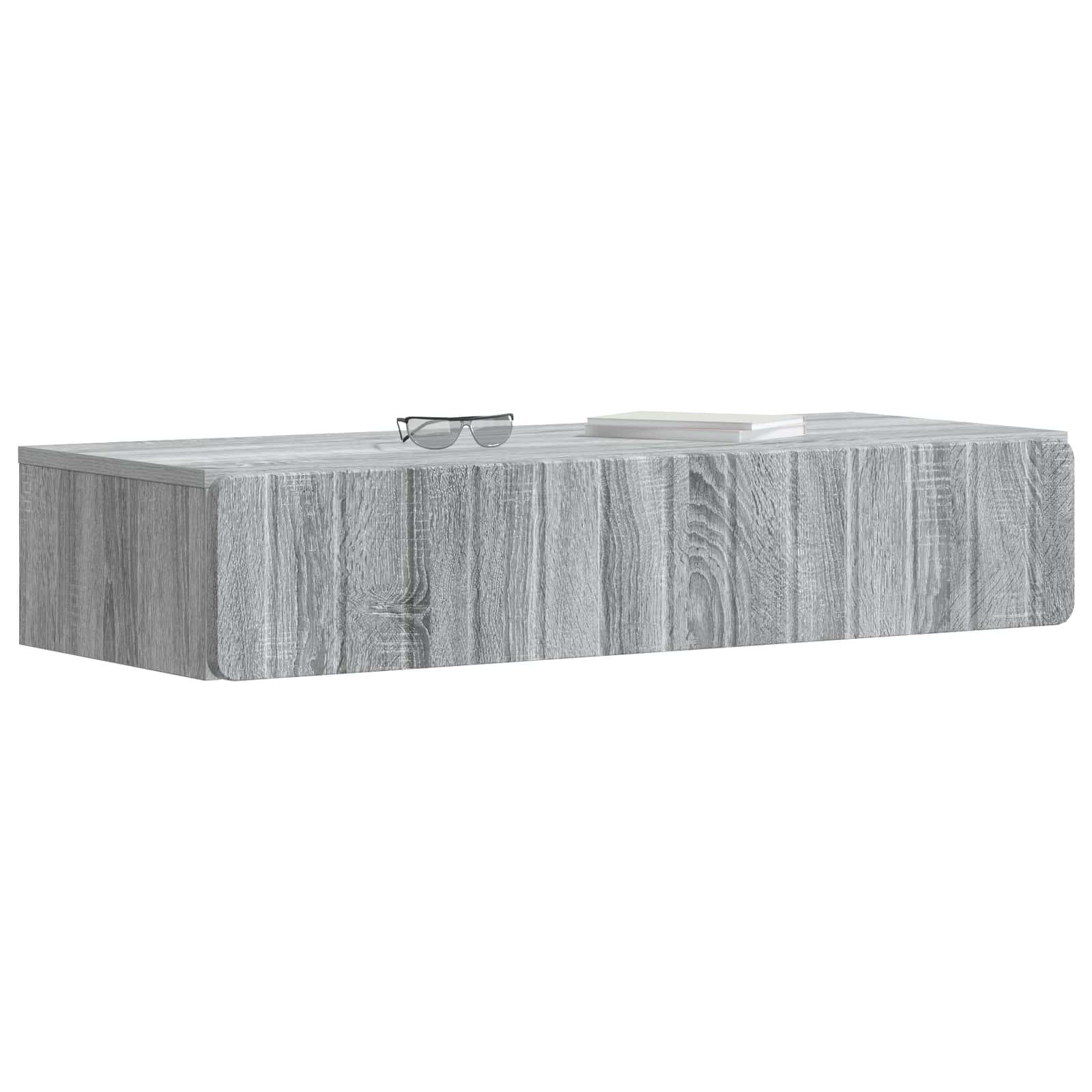 Wandmontierter Beistelltisch Graues Sonoma 87,5 x 34,5 x 17 cm