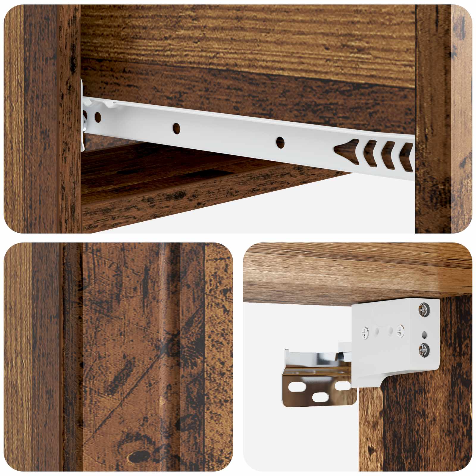 Wandmontierter Beistelltisch Altholz 87,5 x 34,5 x 17 cm