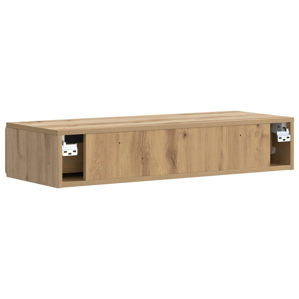 Wandmontierter Beistelltisch Artisan-Eiche 87,5 x 34,5 x 17 cm