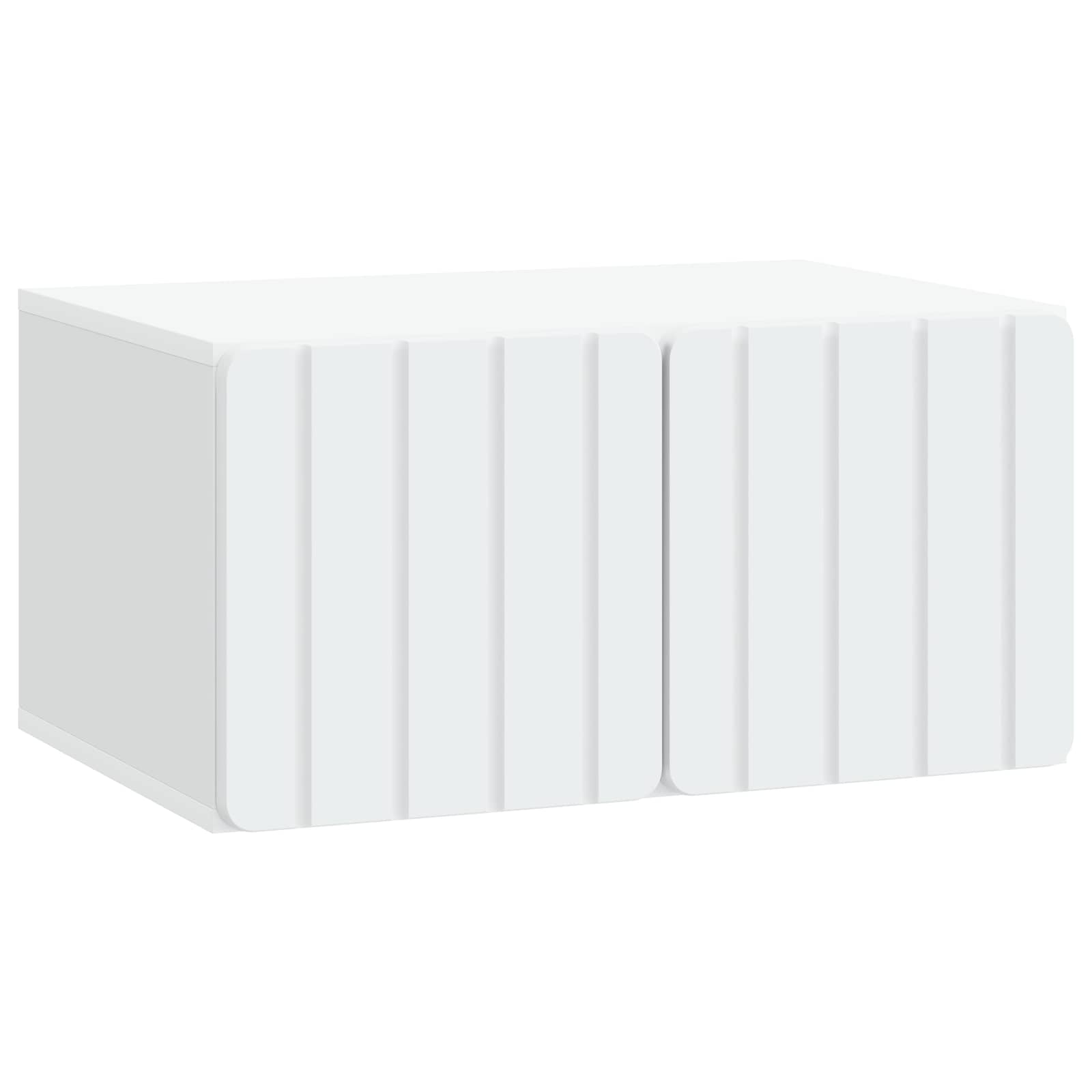 Wandmontierter TV-Schrank Weiß 59,5 x 41 x 30 cm Holzwerkstoff