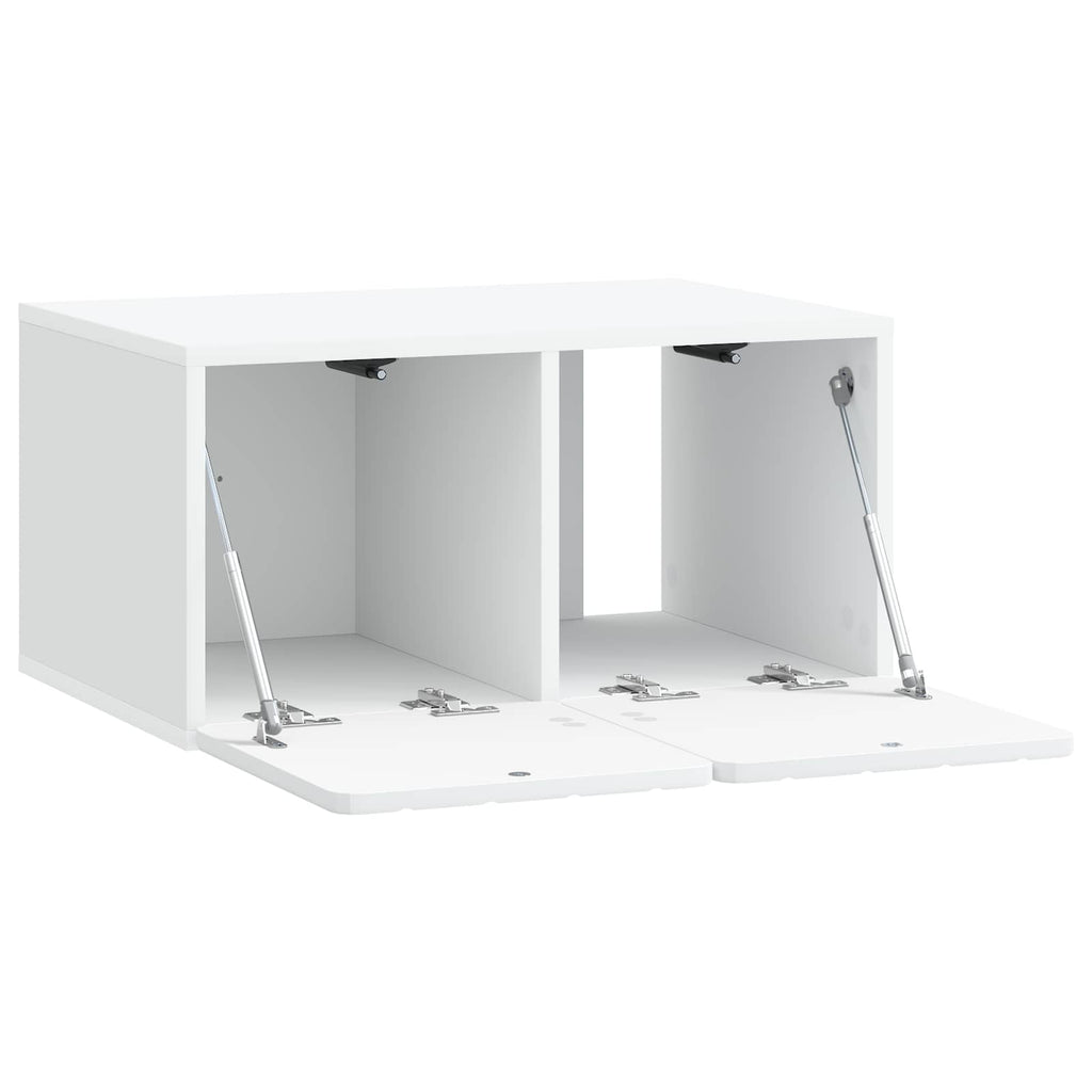 Wandmontierter TV-Schrank Weiß 59,5 x 41 x 30 cm Holzwerkstoff