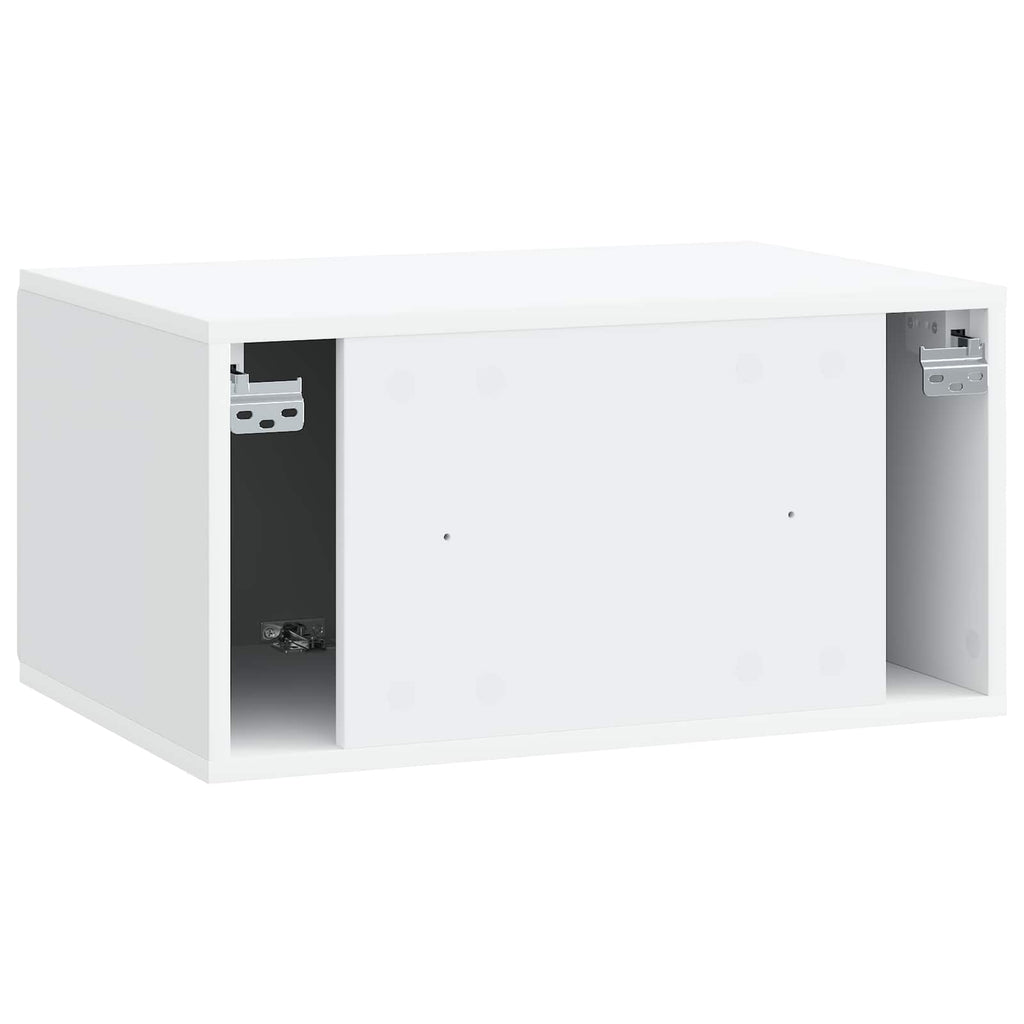 Wandmontierter TV-Schrank Weiß 59,5 x 41 x 30 cm Holzwerkstoff