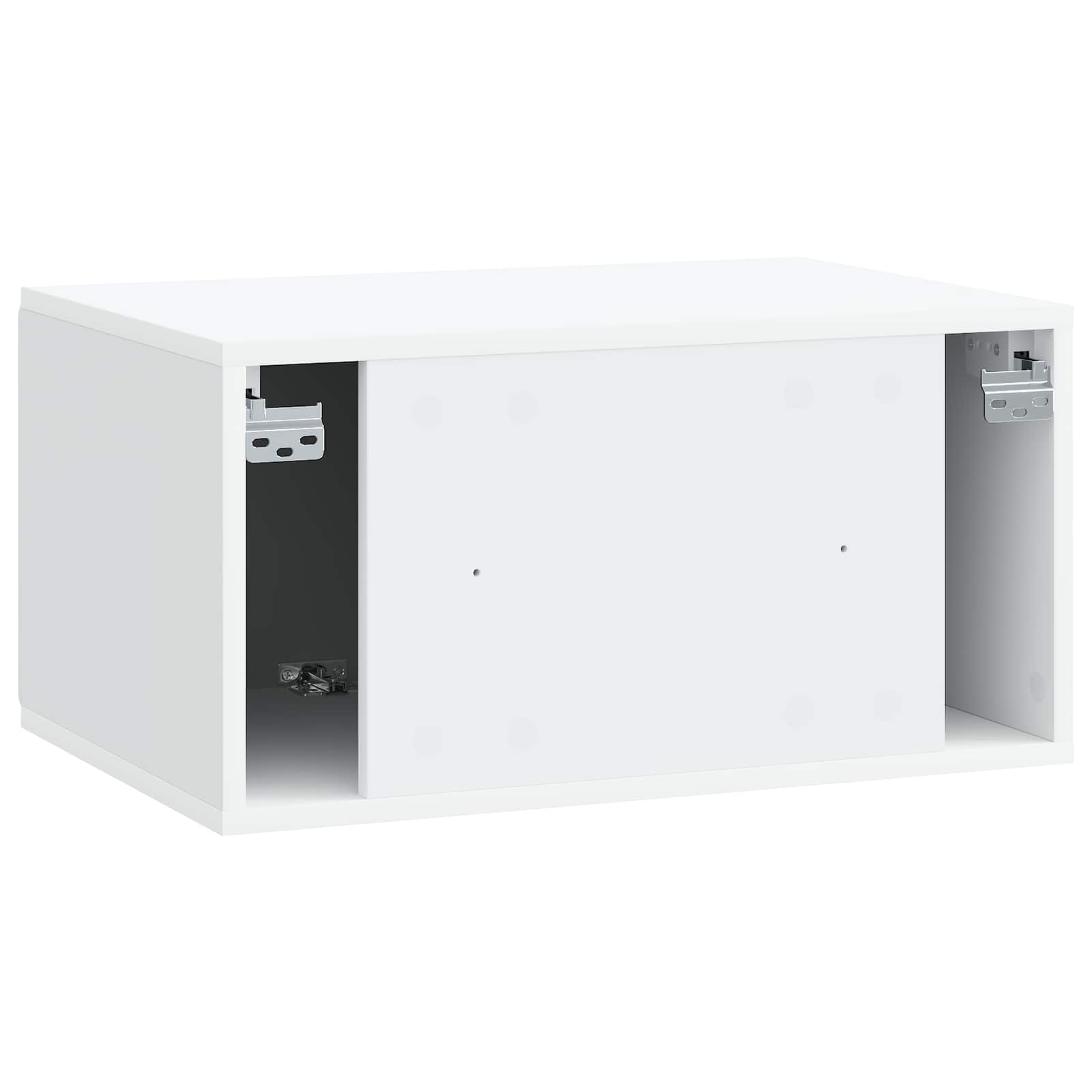 Wandmontierter TV-Schrank Weiß 59,5 x 41 x 30 cm Holzwerkstoff